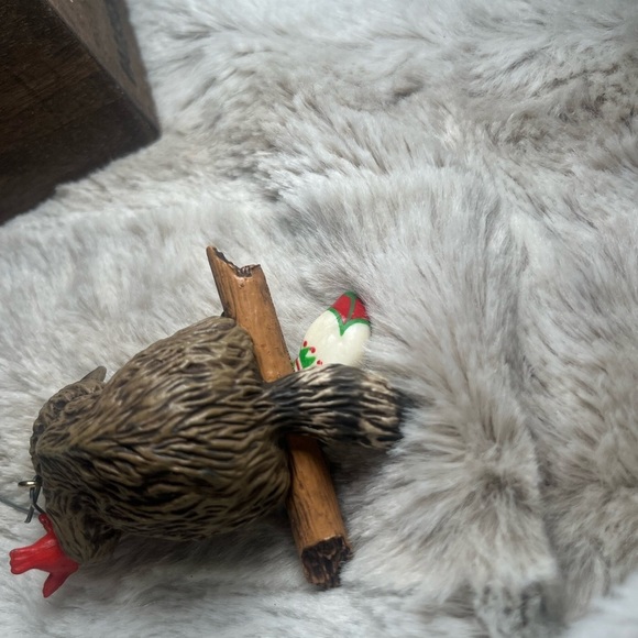 Raccoon with Christmas Stocking Ornament | Woodland Holiday Decor - Picture 6 of 7